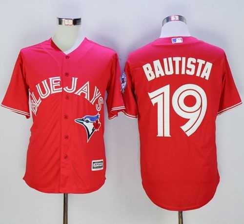 Toronto Blue Jays #19 Jose Bautista Red New Cool Base 40TH Anniversary Stitched Baseball Jersey,We sell and wholesale Toronto Blue Jays #19 Jose Bautista Red New Cool Base 40TH Anniversary Stitched Baseball Jersey on line form chian!